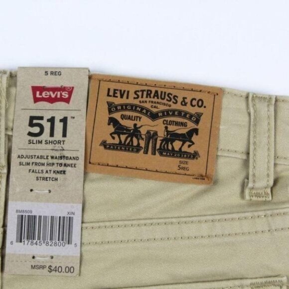 Levi's 511Sueded Shorts Boy Cement Size 5 - Picture 6 of 8